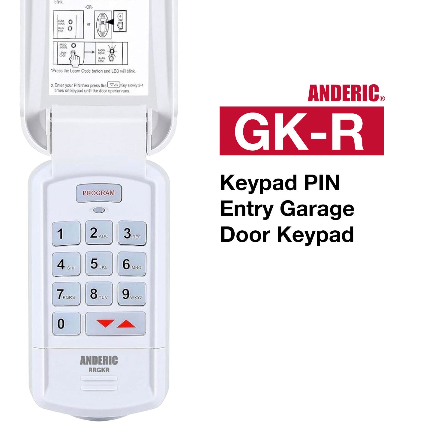 RRGKR (GK-R) Keypad Remote Control Compatible with Genie® Intellicode® Garage Door Openers