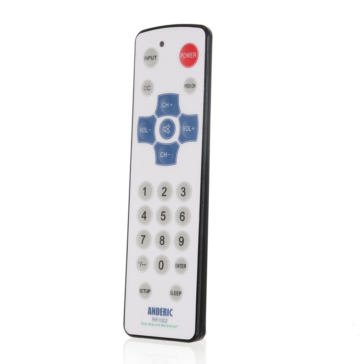 RR1002 Waterproof EzWipe 1-Device Universal Remote Control for Hospitality TVs