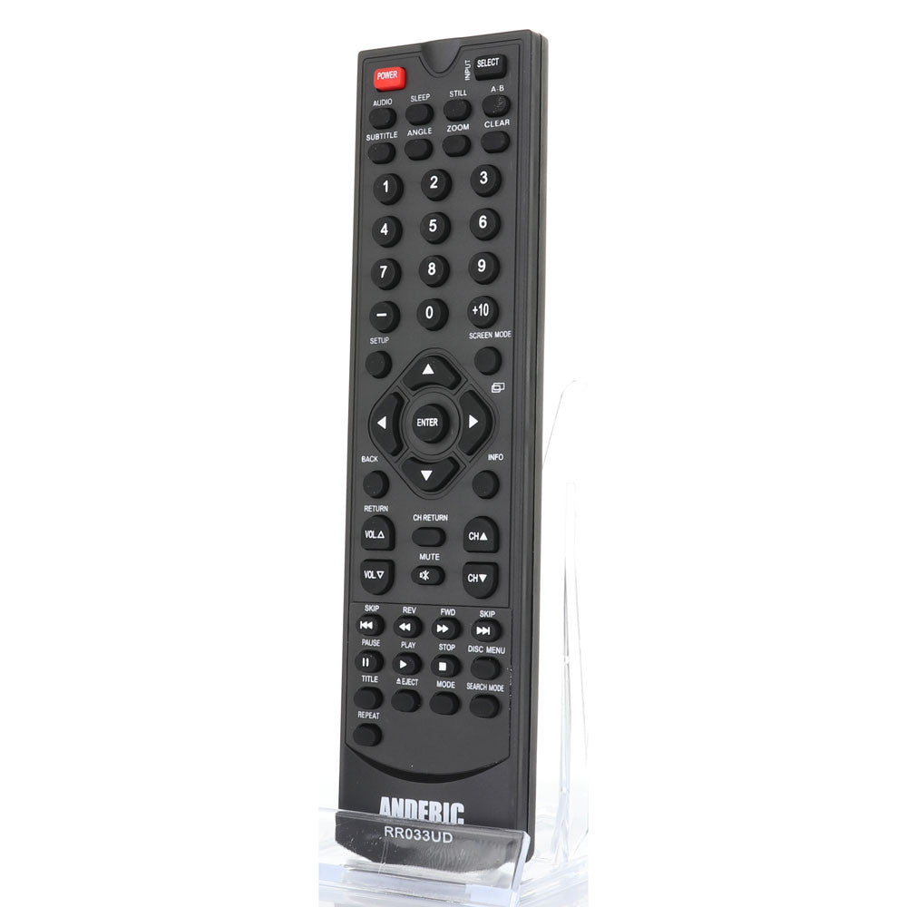 RR033UD Remote Control for Funai®, Sylvania®, Durabrand®, Magnasonic®, Emerson® TV & TV/DVD Players