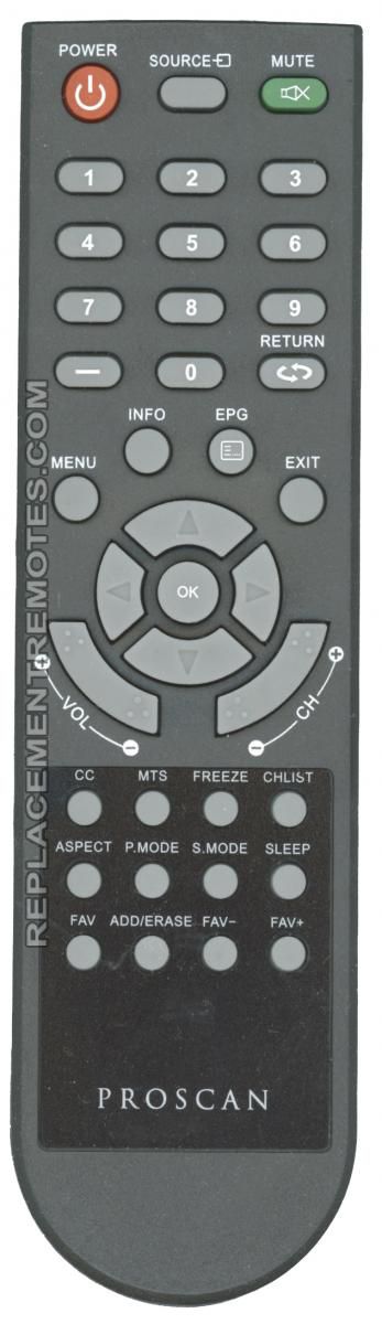 Proscan PLDED001 TV Remote Control