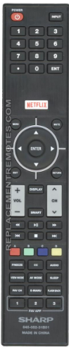 SHARP 84505231B01 TV Remote Control