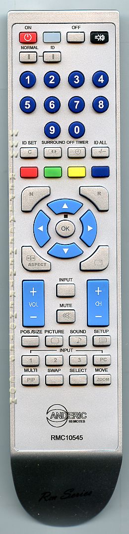 ANDERIC RMC10545 PANASONIC Monitor Remote Control