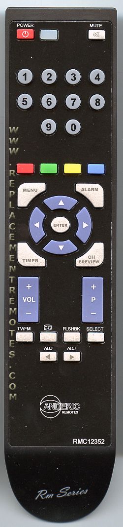 ANDERIC RMC12352 ZENITH MASTER TV Remote Control