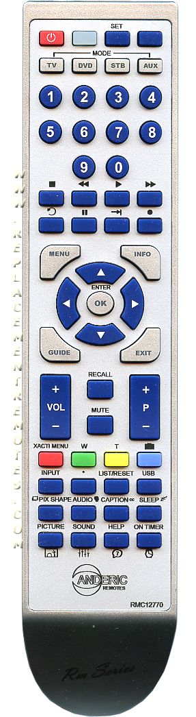 ANDERIC RMC12770 SANYO TV Remote Control