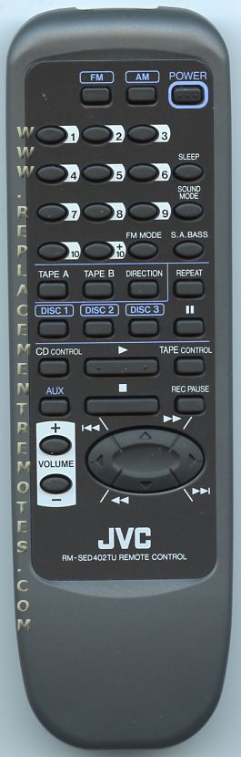 JVC RMSED402TU Audio System Remote Control