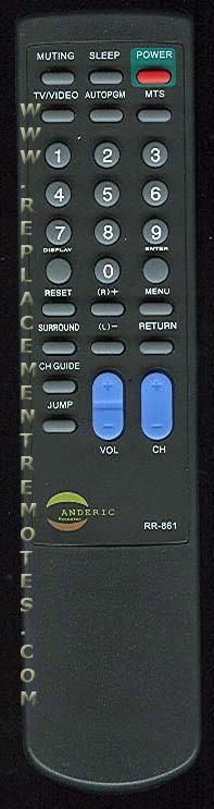 ANDERIC RR861 Sony TV Remote Control