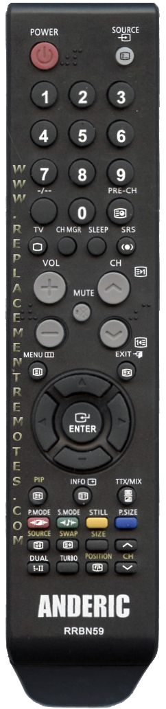 ANDERIC RRBN59 Samsung TV Remote Control