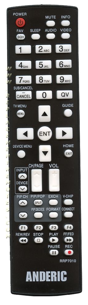 ANDERIC RRP7010 Mitsubishi TV Remote Control