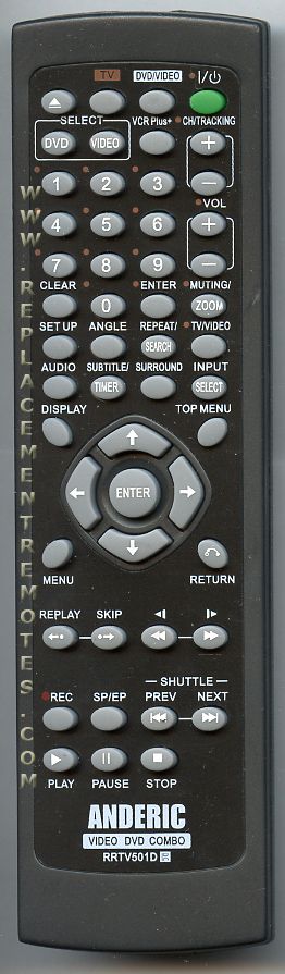 ANDERIC RRTV501D for SONY DVD/VCR Recorder Remote Control