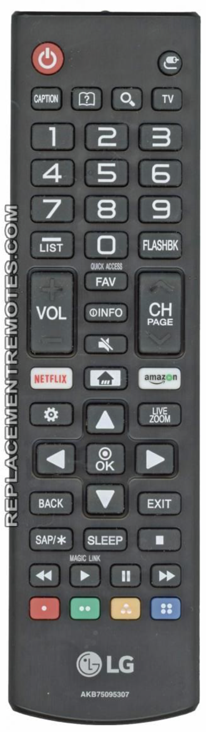 LG AKB75095307 TV Remote Control