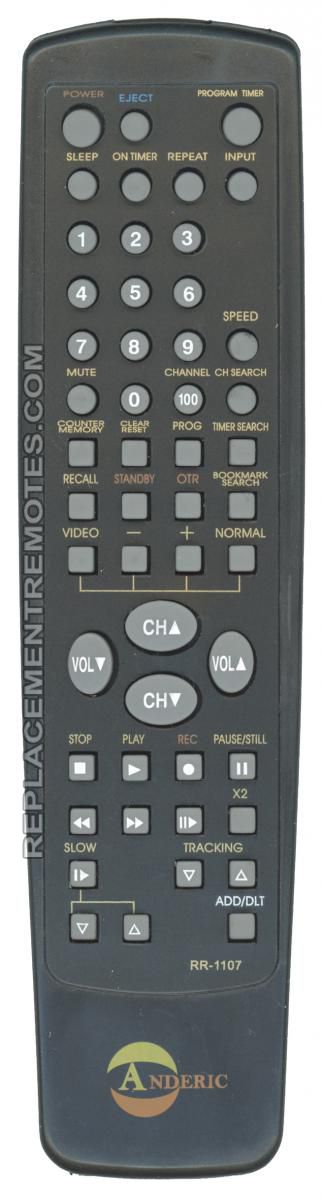 ANDERIC RR1107 Panasonic TV/VCR Combo Remote Control