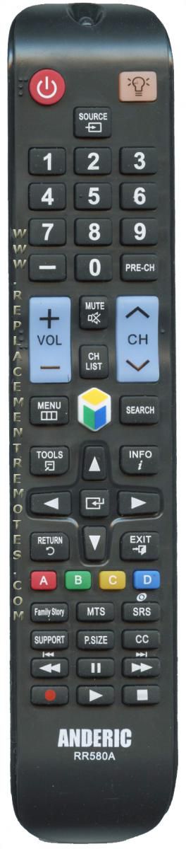 ANDERIC RR580A for Samsung TV Remote Control