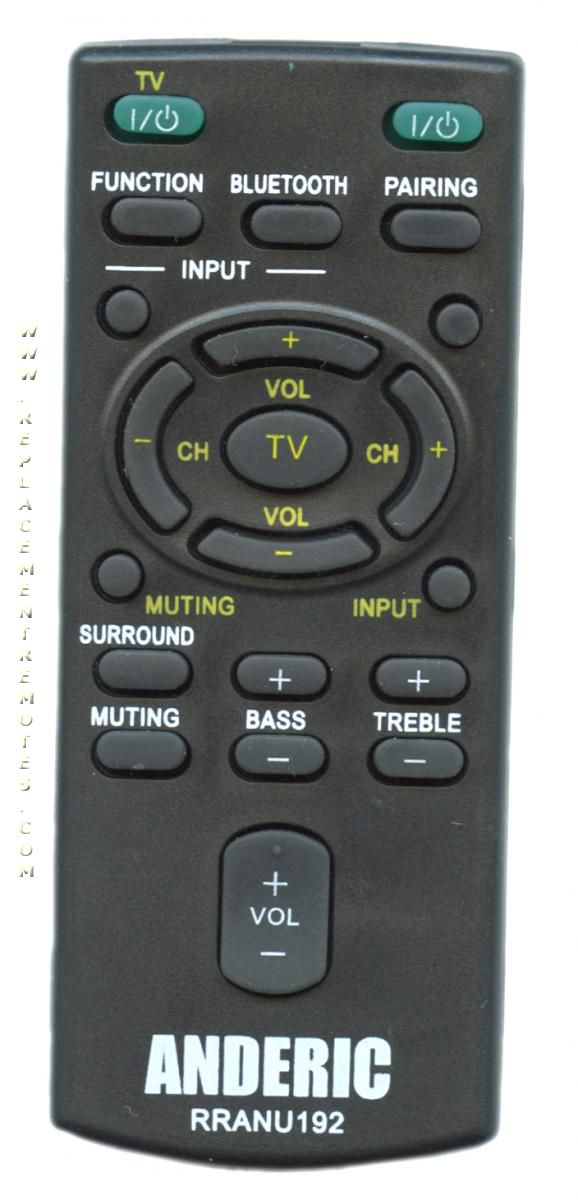 ANDERIC RRANU192 for Sony Audio System Remote Control