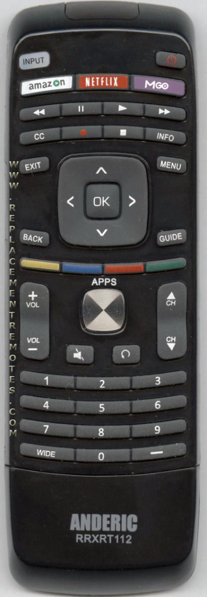 ANDERIC RRXRT112 for Vizio TV Remote Control