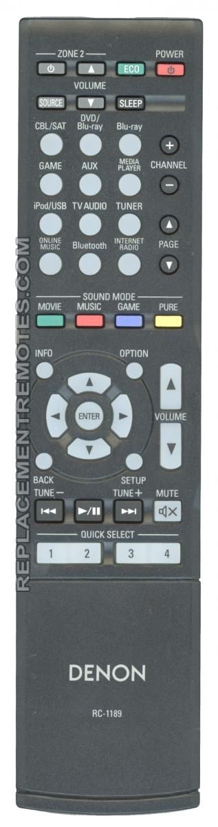 DENON RC1189 Audio/Video Receiver Remote Control