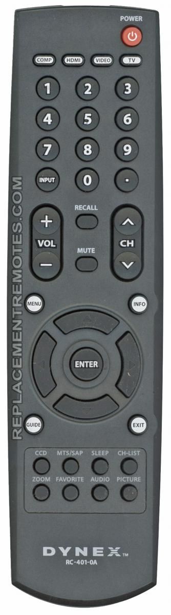 Dynex RC-401-0A TV Remote Control