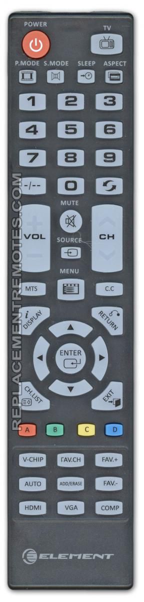 Element BFV3001 TV Remote Control