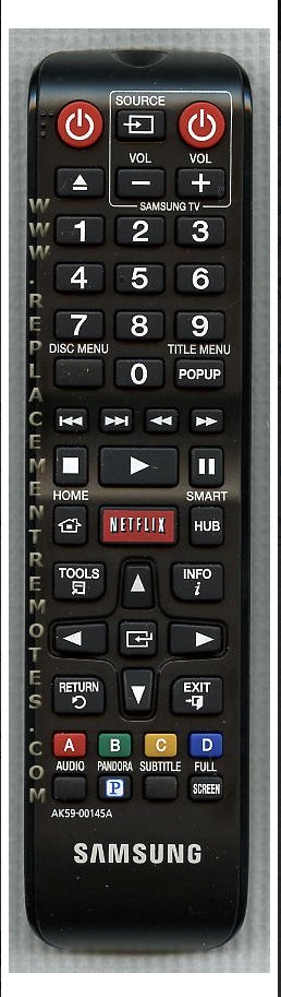 SAMSUNG AK5900145A Blu-Ray DVD Player Remote