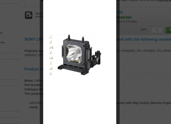 SONY LMPH202 Projector Lamp