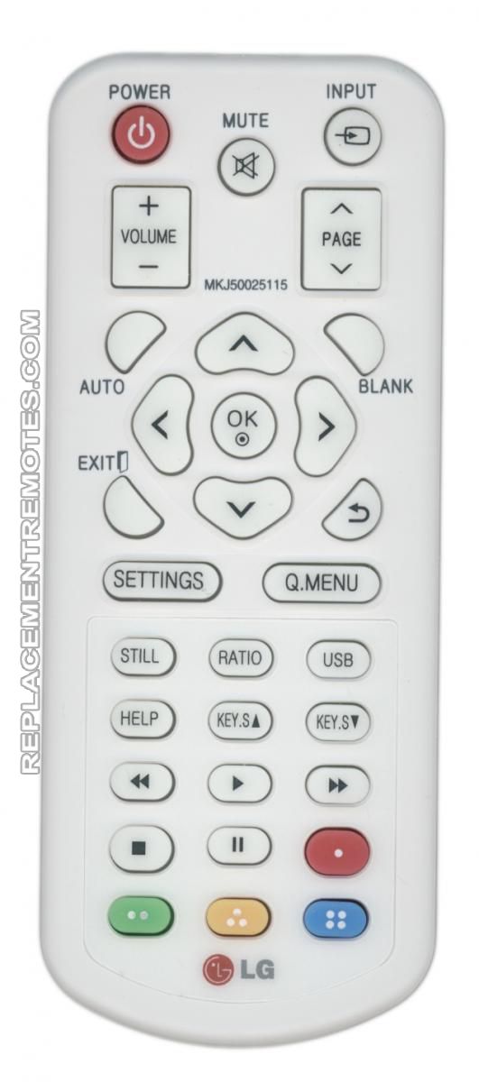 LG MKJ50025115 Projector Remote Control