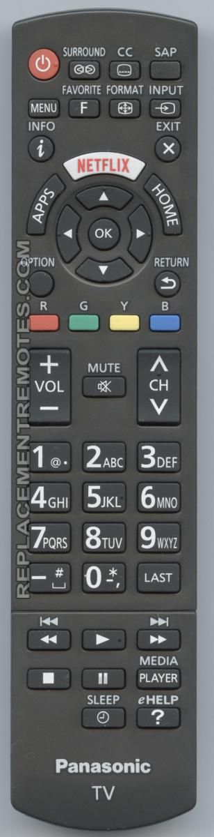 Panasonic N2QAYB001013 TV Remote Control