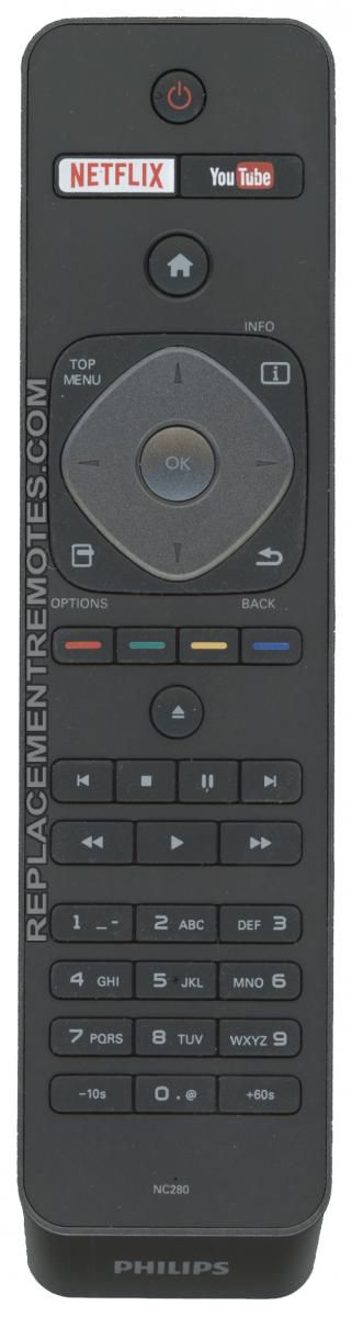 PHILIPS NC280UH Blu-Ray DVD Player Remote Control