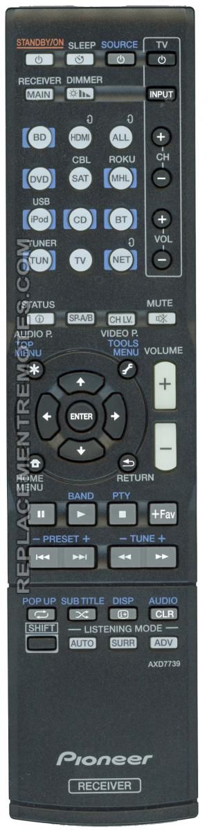 PIONEER AXD7739 Audio/Video Receiver Remote Control