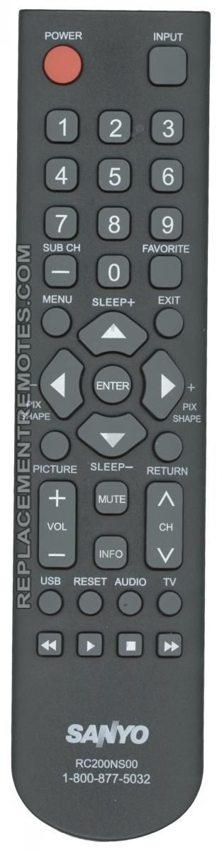 SANYO RC200NS00 TV Remote Control