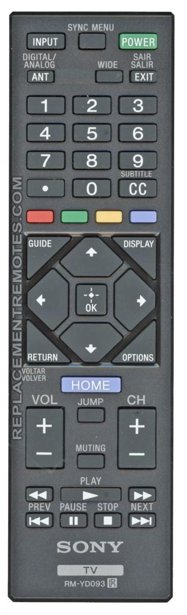 SONY RMYD093 TV Remote Control