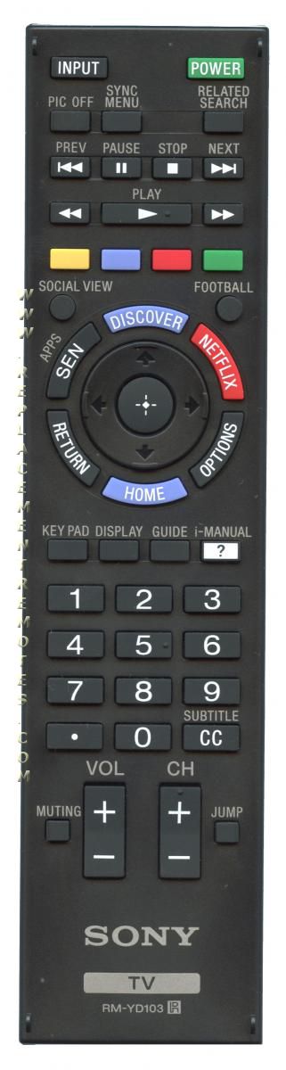 SONY RMYD103 TV Remote Control