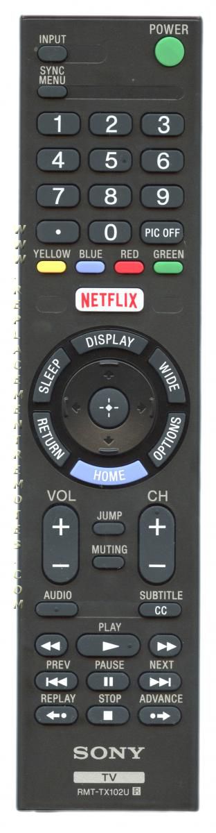 SONY RMTTX102U TV Remote Control