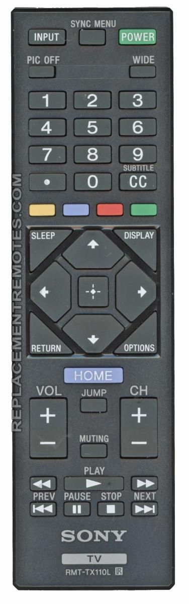 SONY RMTTX110L TV Remote Control