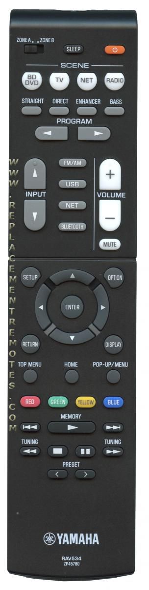 YAMAHA RAV534 Audio/Video Receiver Remote Control