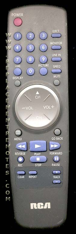 RCA 243158 VCR Remote Control