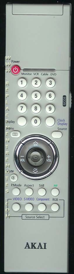 Akai 00222D TV Remote Control