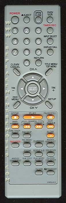 Orion 076R0JJ010 DVD/VCR Remote Control