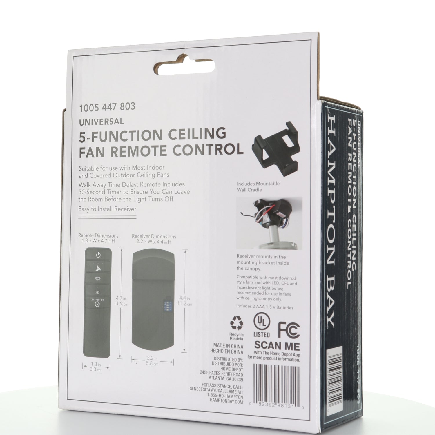 Hampton Bay 3-Speed Universal Ceiling Fan Kit with Premier Remote Control (Damp Rated)