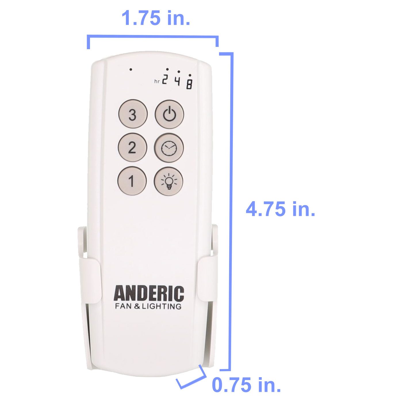 Anderic 63T-AC83T-KIT Universal 3-Speed with Timer for LED Ceiling Fan Remote Control Kit