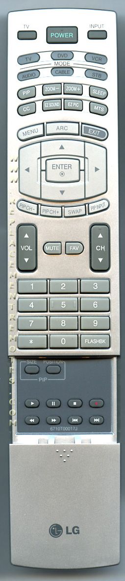 LG 6710T00017J TV Remote Control