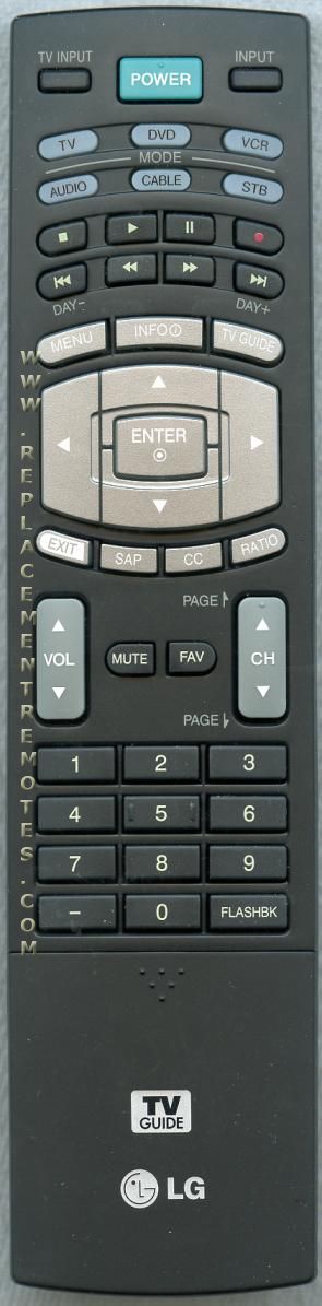 LG 6710T00017W TV Remote Control