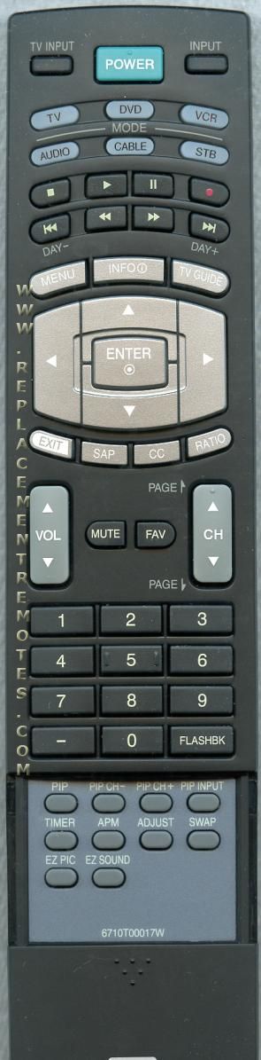 LG 6710T00017W TV Remote Control