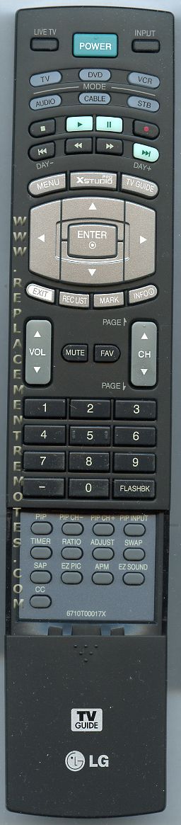 LG 6710T00017X TV Remote Control