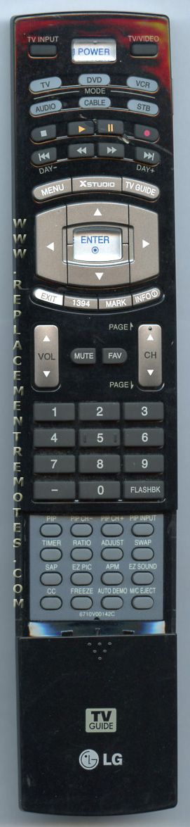 LG 6710V00142C TV Remote Control