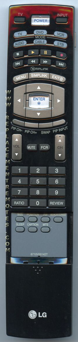 LG 6710V00142T TV Remote Control