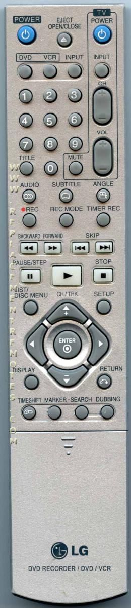 LG 6711R1N182A DVDR Remote Control