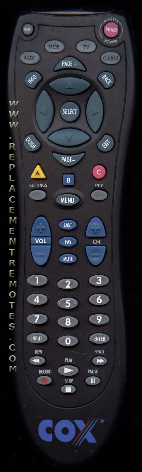 Cox URC7810B00 Cable Remote Control