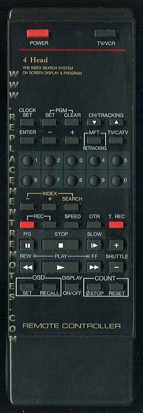 Daewoo 97P1803700 VCR Remote Control