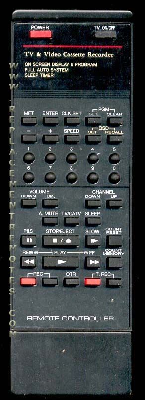 Daewoo DVT9234N TV/VCR Remote Control