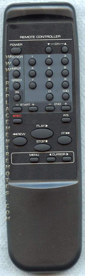 Daewoo 97P1R2BA02 VCR Remote Control