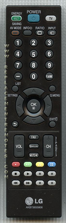 LG AKB73655806 TV Remote Control